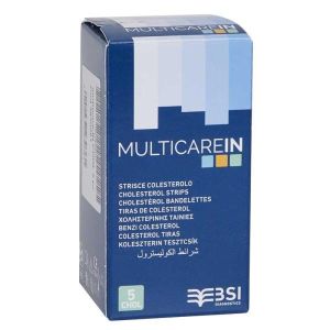 Test Colesterolemia Multicare In Colesterolo In Strisce i Aspirazione Capillare 5 Pezzi