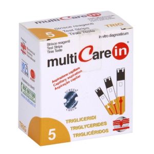 Test Trigliceridi Multicare In Strisce Con Aspirazione Capiillare 5 Pezzi