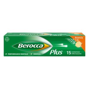 Berocca plus Integratore Vitamine Minerali per Energia, Concentrazione, Memoria 15 Compresse Effervescenti