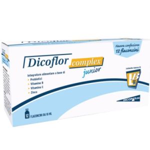 Dicoflor Complex Junior Integratore Probiotici Per Bambini 12 Flaconcini