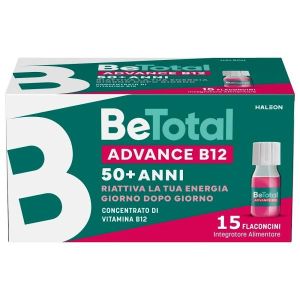 Be-total Advance B12 50+ Anni Integratore Alimentare Vitamina B12 Zinco 15 Flaconcini