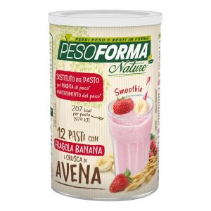 Pesoforma Nature Smoothie Fragola Banana e Crusca di Avena Pasto Sostitutivo 12 Pasti