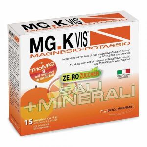 Mg.k Vis Magnesio Potassio Arancia Zero Zuccheri Integratore Sali Minerali 15 Bustine