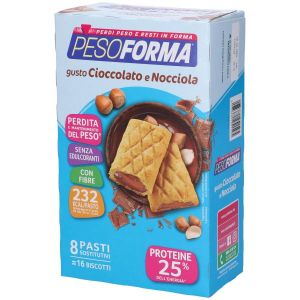 Pesoforma Biscotto Cioccolato Nocciola 16 Pezzi 33g