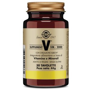 Solgar Supplement VM 2000 Integratore Multivitaminico 30 Tavolette