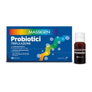 Massigen Probiotici 10 Flaconcini  Benessere Intestinale