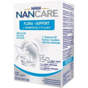 Nestlé Nancare Flora-support Integratore Alimentare Pediatrico da 12 Mesi 14 Bustine da 1,8g