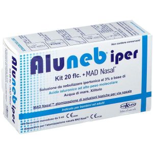 Aluneb Kit Soluzione Ipertonica 3% 20 Flaconcini + Mad Nasalatomizzatore