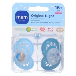 Mam Succhietto Original Night 16+ Mesi Silicone 2 Pezzi