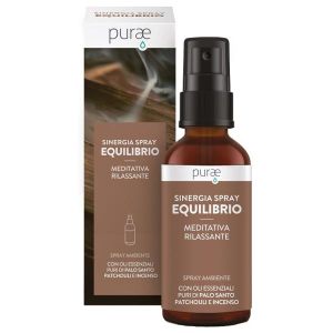 Purae Sinergia Spray Ambiente Equilibrio Meditativa Rilassante i Oli Essenziali 60ml