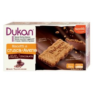 Dukan Biscotti Alla Crusca D'Avena Gourmand Con Strato Di Cioccolato 4 Confezioni 3 Biscotti