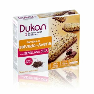 Dukan Barrette Alla Crusca D'avena Ai Semi Di Chia 3 Pezzi 111g
