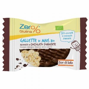 Zer% Glutine Gallette Mais Ricoperte Cioccolato Fondente Bio 32g