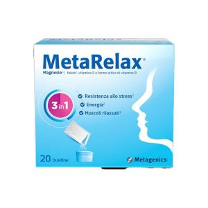 Metarelax Nuova Formula Integratore Stress e Tensione Muscolare 20 Bustine