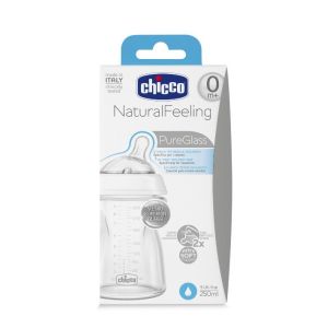 Chicc Biberon Natural Feeling In Vetro +0m