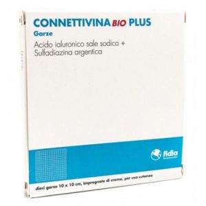 Connettivinabio Plus Garze Impregnate di Crema 10x10 Cm 10 Garze