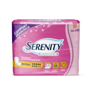 Serenity advance assorbente anatomico traspirante extra 10 assorbenti