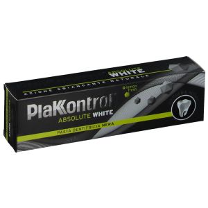 Plakkontrol absolute white dentifricio nero ad azione whitening 75ml