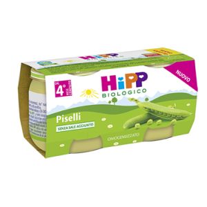 Hipp Biologico Omogeneizzato Piselli Alimentazione Bimbi 2x80g