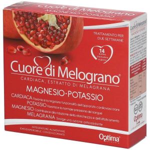 Optima Cuore di Melograno Magnesio-potassio Integratore Benessere Cardiovascolare 14 Bustine