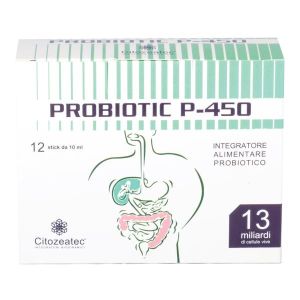 Citozeatec Probiotic P-450 Integratore Probiotico 12 Stick  da 10ml Globuli Contenitore MONOdose