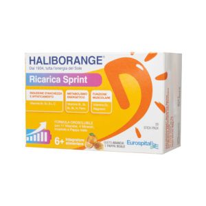 Haliborange Ricarica Sprint Integratore Tonico Energetico 20 Stick-Pack