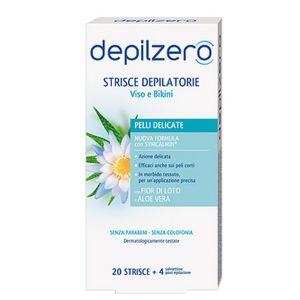 Depilzero strisce depilatorie viso e bikini 24 pezzi