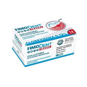 Fimodent Travel Collutorio Clorexidina Spdd 0,12% 14 Flaconcini  10ml Globuli Contenitore MONOdose