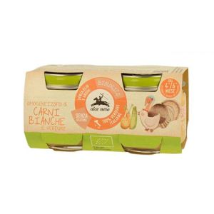 Omogeneizzato Carni Bianche Con Verdure Baby Food Bio Alce Nero 2 X 80g