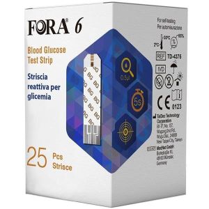 Strisce Misurazione Glicemia Fora 6 Connect Box da 25 Pezzi