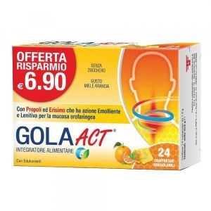 Gola Act Miele Arancia Integratore per La Gola 20 Compresse Orosolubili