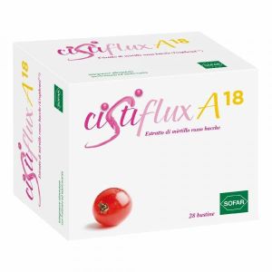 Cistiflux A18 Integratore Cistite i Bacche di Mirtillo Rosso 28 Bustine