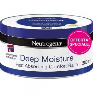 Neutrogena Deep Moisture Comfort Crema Viso e Corpo per Pelle Normale e Secca Formula Norvegese 300ml