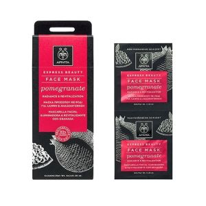 Maschera Viso Illuminante Melograno Express Apivita 2x8 ml