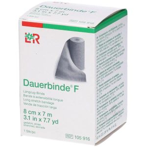 Benda Elastica Dauerbinde F Alta Estensibilita' Compressione Leggera 8x700cm i Graffette