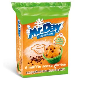 Mr Day Muffin Senza Glutine i Pepite di Cioccolato Fondente 6 X 42g