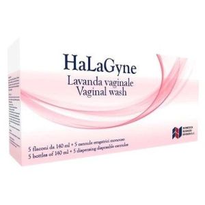 Halagyne Lavanda Vaginale 5 Flaconi 140ml + 5 Cannule Erogatrici Monouso