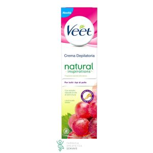 Veet Natural Ispirations Crema Depilatoria con Olio di Semi d'Uva 200 ml