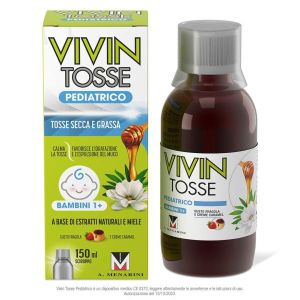 Vivin Tosse Pediatrico Sciroppo per Tosse Secca e Grassa Gusto Fragola e Creme Caramel 150ml