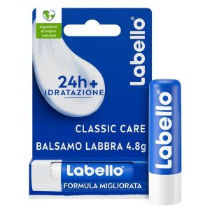 Labello Classic Care Balsamo Labbra 4.8 G, Burrocacao Labbra Classico Fondente Sulle Labbra