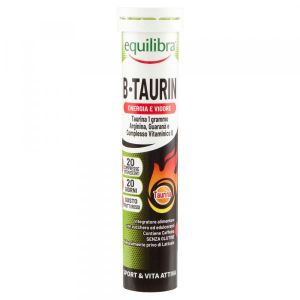 Equilibra B- Taurin Integratore Energetico per Sportivi 20 Compresse Effervescenti