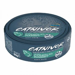 Catnivor Cibo Umido Coniglio per Gatti Adulti Lattina 80g