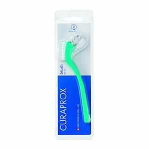 Curaprox Bdc Spazzolino Brevettato per Dentiere 1 Pezzo Colore Azzurro