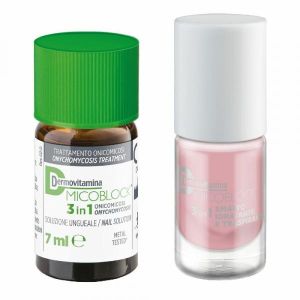 Dermovitamina Micoblock 3 In 1 Tratta e Colora Soluzione Ungueale 7ml + Smalto Idratante Traspirante 5ml