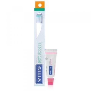 Vitis Soft Access Spazzolino i Testina Piccola e Setole Morbide + Dentifricio Gingival 15ml