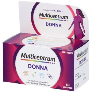 Multicentrum Donna Integratore Alimentare Multivitaminico Vitamina D Calcio Ferro Acido Folico 60 Compresse