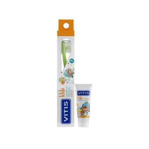 Vitis Kids Spazzolino Bambini +2 Anni + Gel Dentifricio 8ml
