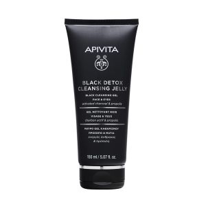 Apivita face cleansing gel detergente nero - viso & occhi