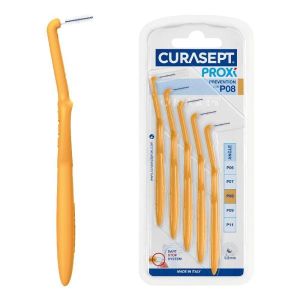 Curasept Proxi Angle Scovolino P08 Arancio Chiaro 5 Pezzi 0,8mm