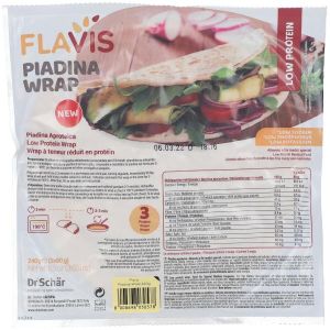 Flavis Piadina Wrap Aproteica 3 Pezzi da 80g